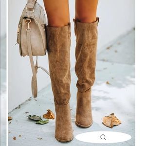 Vici Dolls Knee High Tan Boots